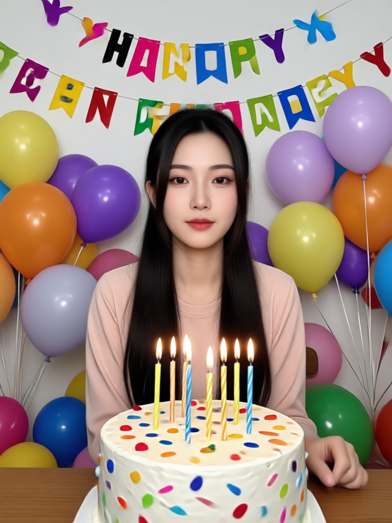Dreamy fantasy landscape birthday video scene