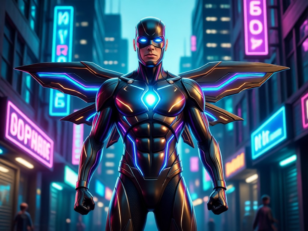 Comparison between original photo and AI action hero result