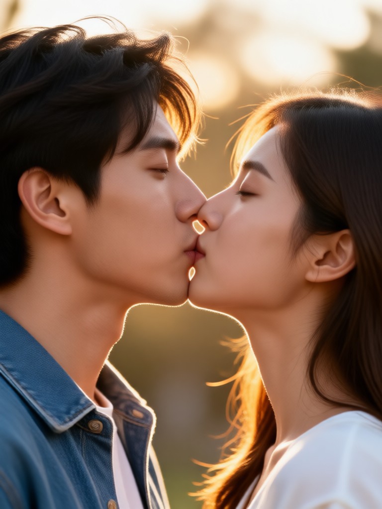 Video ciuman romantis slow motion sinematik