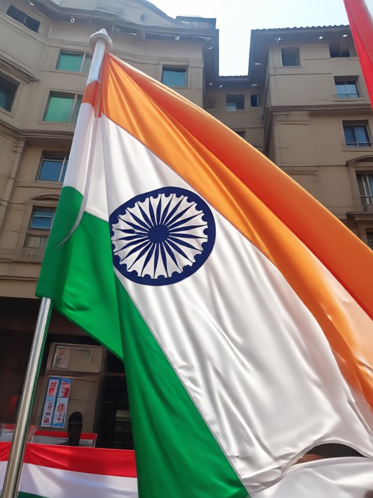 Watercolor painting of national symbols