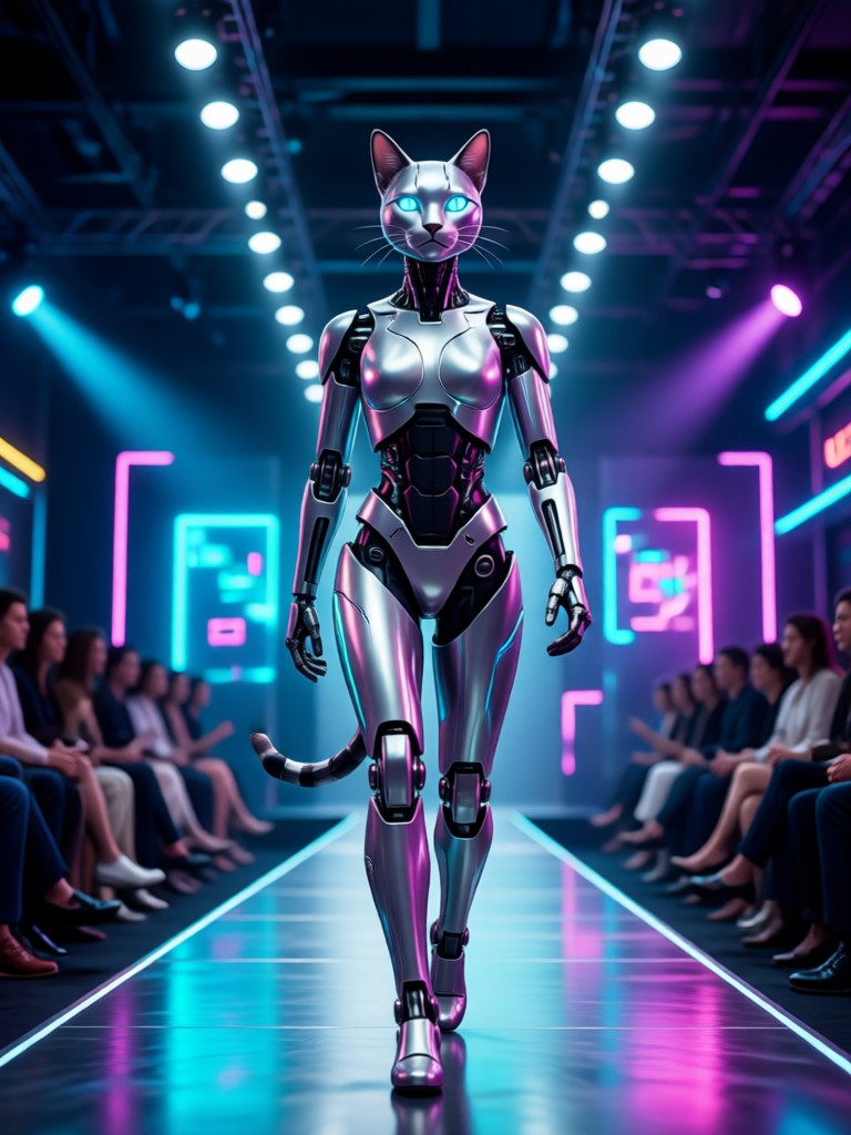Traditional wear AI catwalk with cultural designs