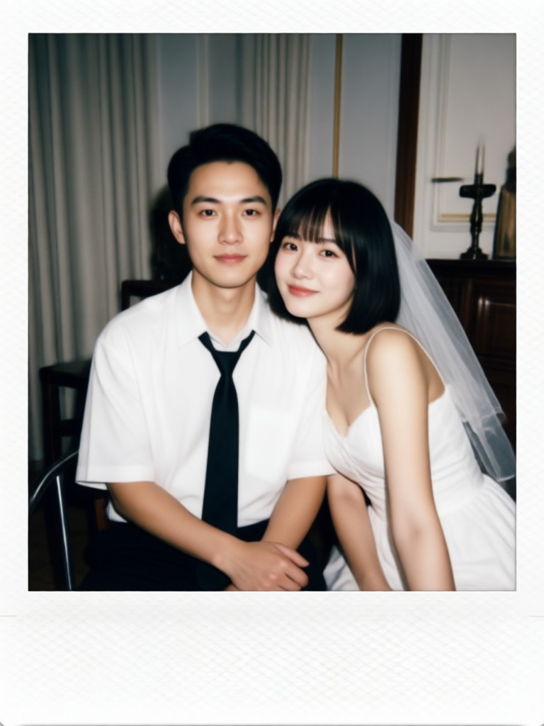 자연 배경 애니버서리 폴라로이드