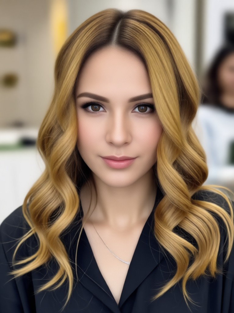 Before after AI ginger hair color transformation