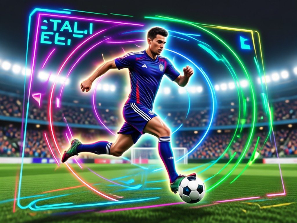 Comparison showing a regular photo vs an AI FIFA athlete avatar