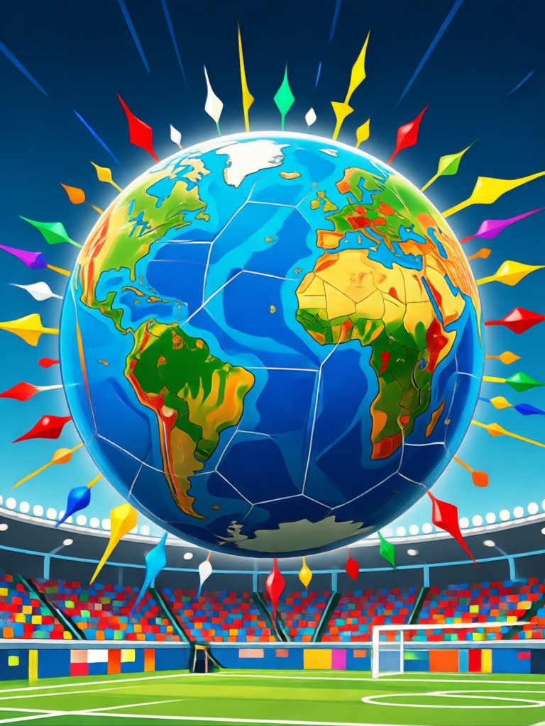 Cyberpunk style football future AI concept