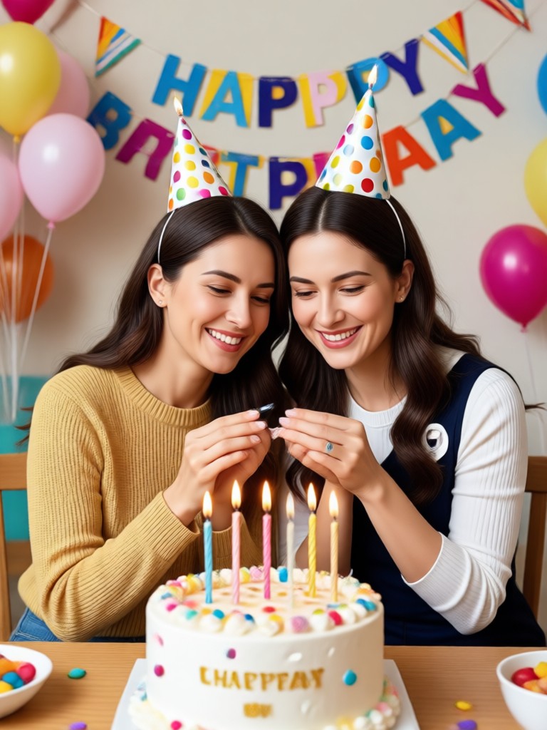 생일 영상 제작 과정을 보여주는 휴대폰