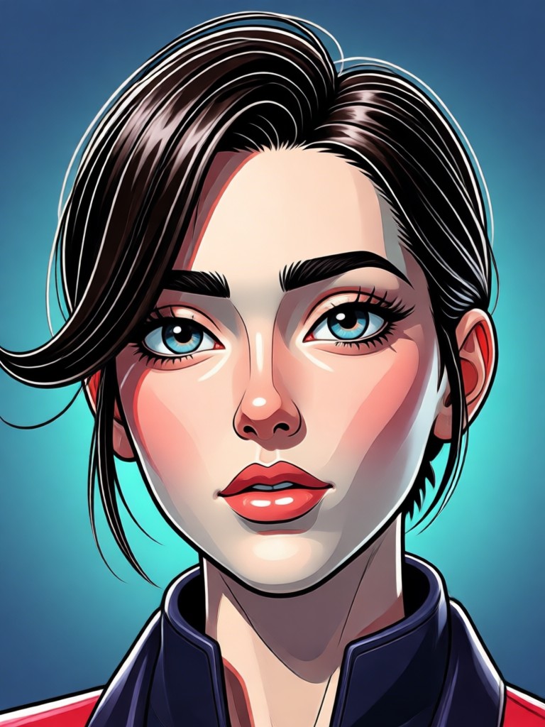 Superhero style 3D comic portrait