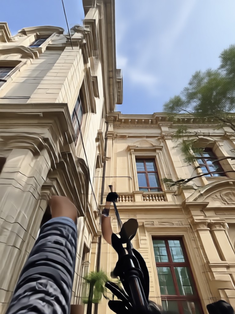 Architektonisches Doppelbelichtungsporträt-Macher-Ergebnis