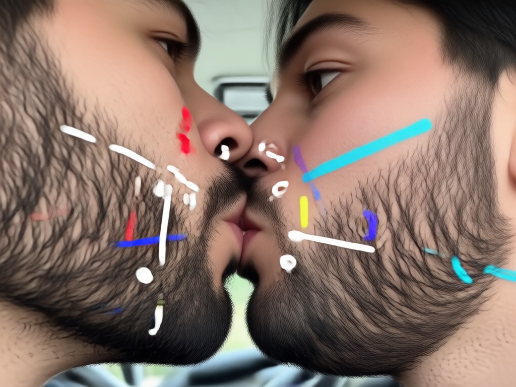 Realistic AI motion transfer for kiss videos