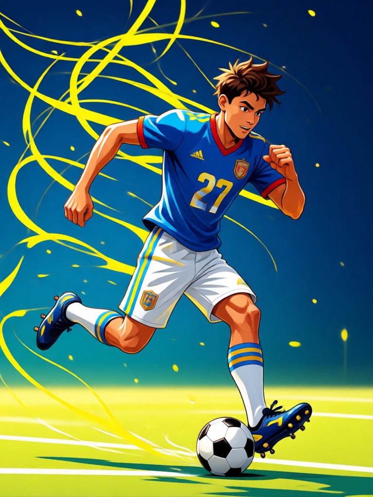 Fantasy football team lineup AI art