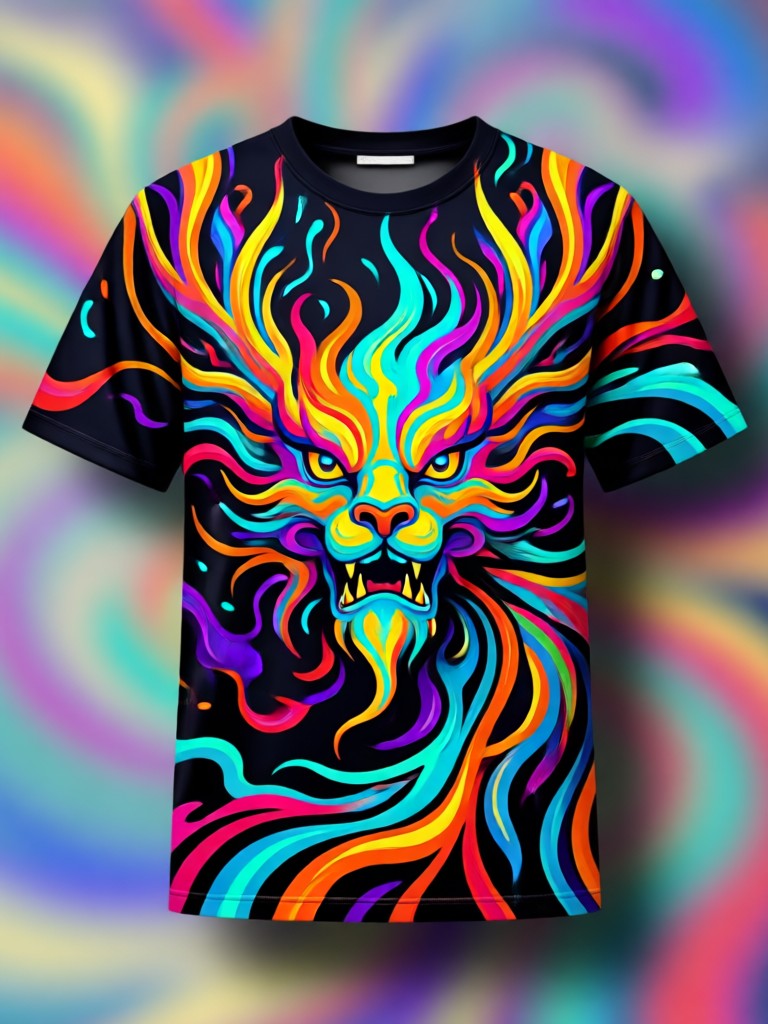 Abstract watercolor art AI t-shirt design