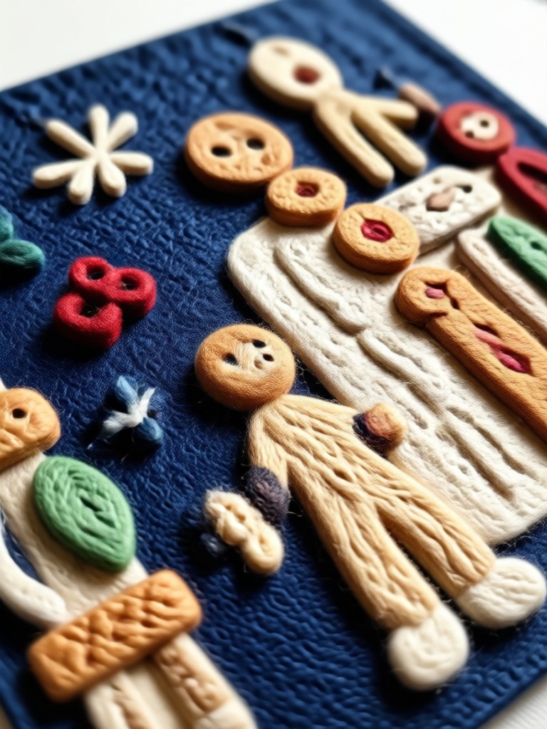Character fan art recreated in a charming cartoon felt style