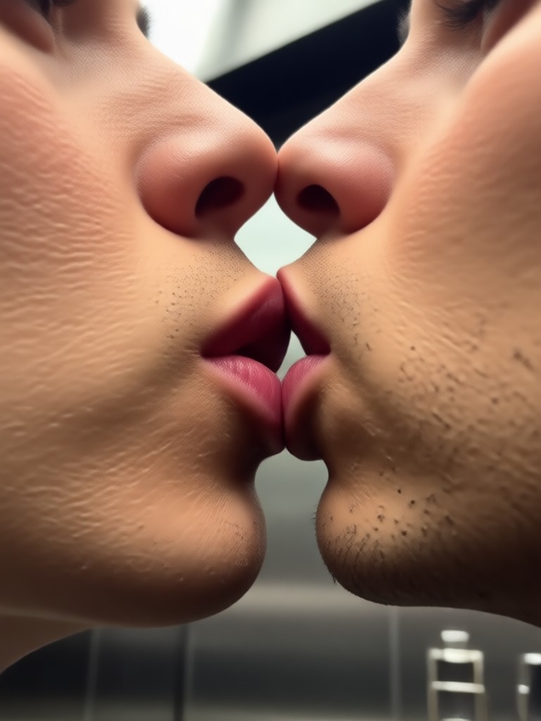 AI generated passionate elevator moment