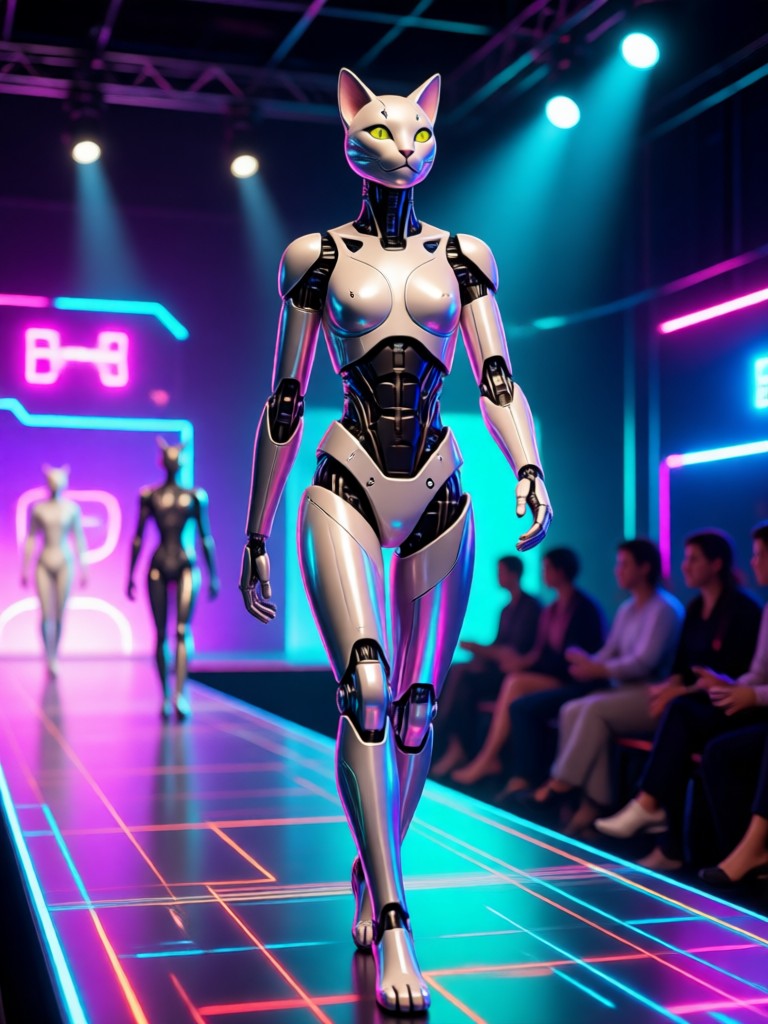 Generación AI de desfile de moda nupcial