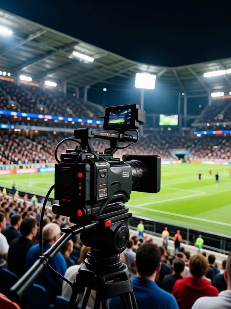 Baseball action with live network logo