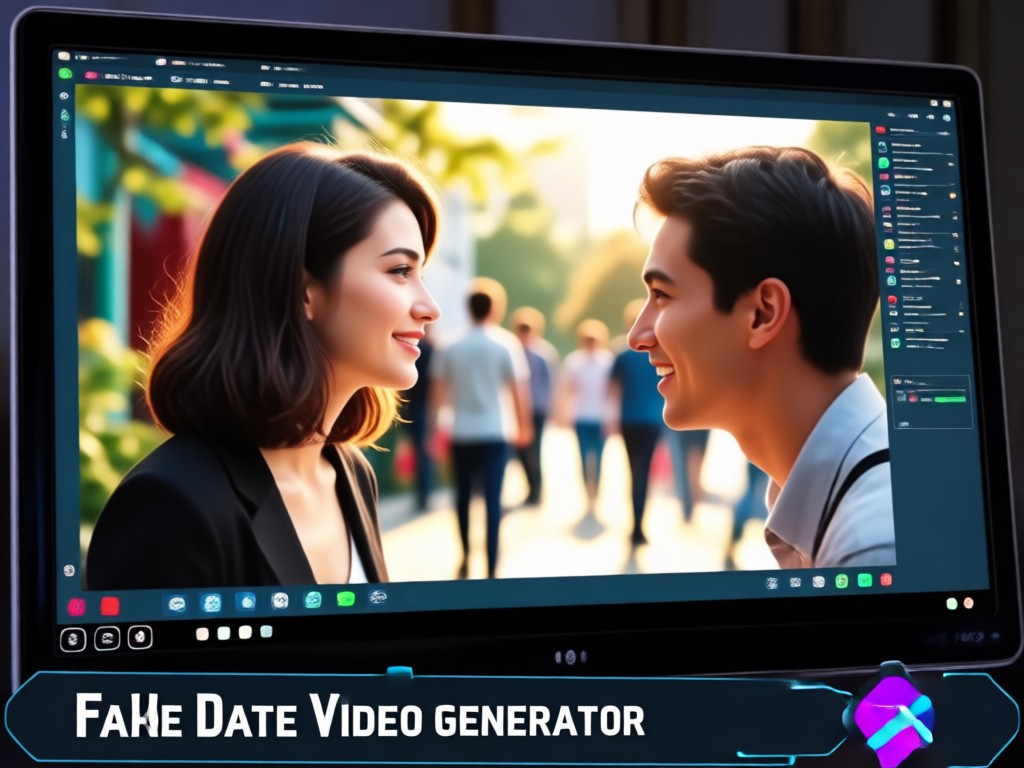 Simple one click interface for generating fake date videos