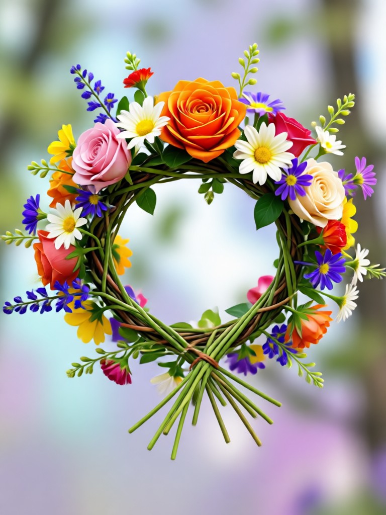 AI generated daisy flower crown on a woman
