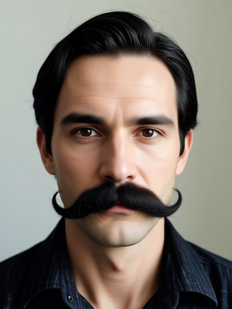 Clean businessman photo with a added mustache
