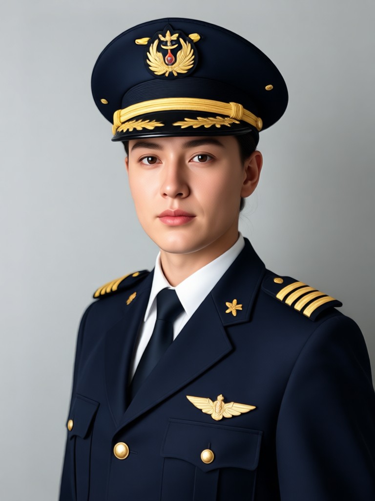 Antes e depois do uso do editor de uniforme de piloto