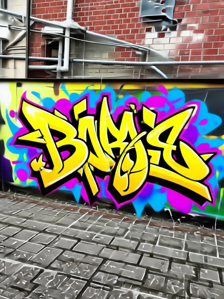 Abstract spray paint effect sticker