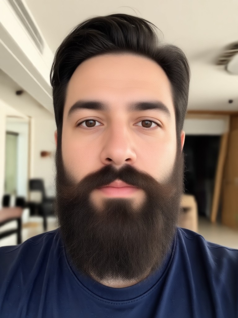 AI generated beard perfectly matching face shape