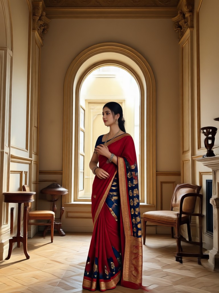 AI Generated Banarasi Brocade Saree