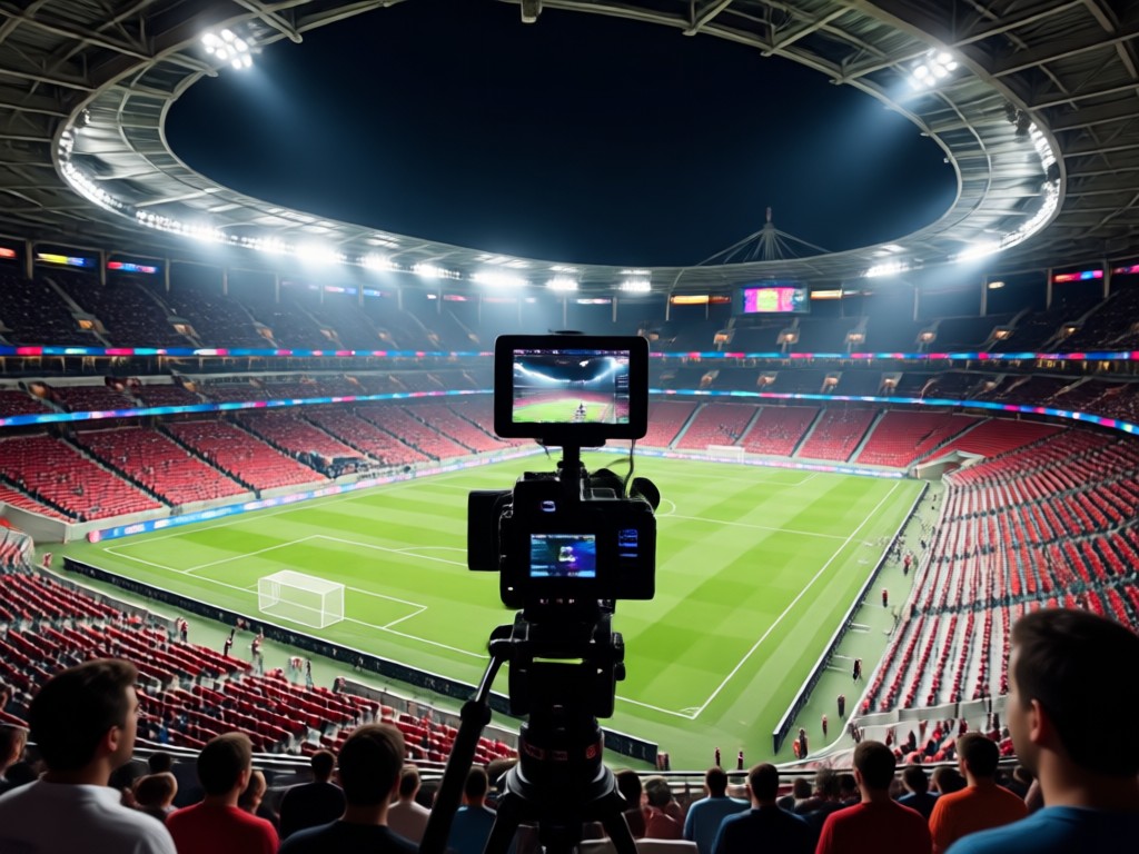 Simulating dynamic stadium camera angles with AI