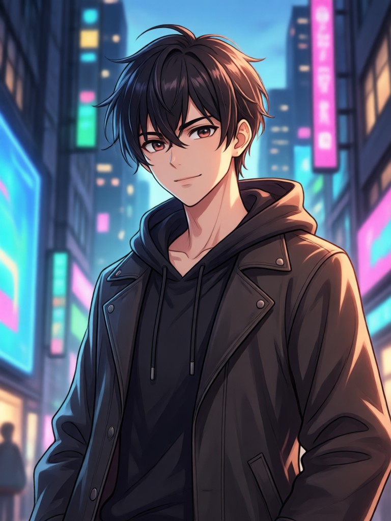 Academic character with glasses and books