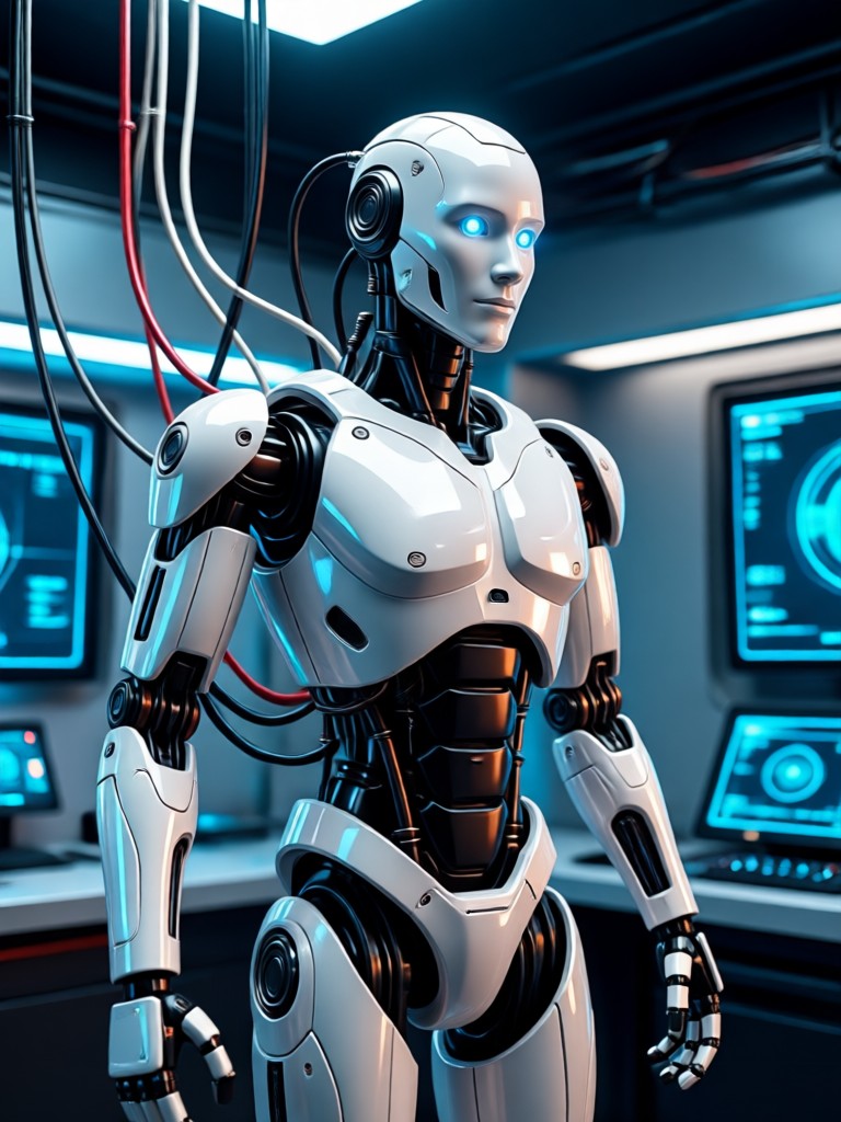 Armor robotik dan detail mekanis ditambahkan oleh AI
