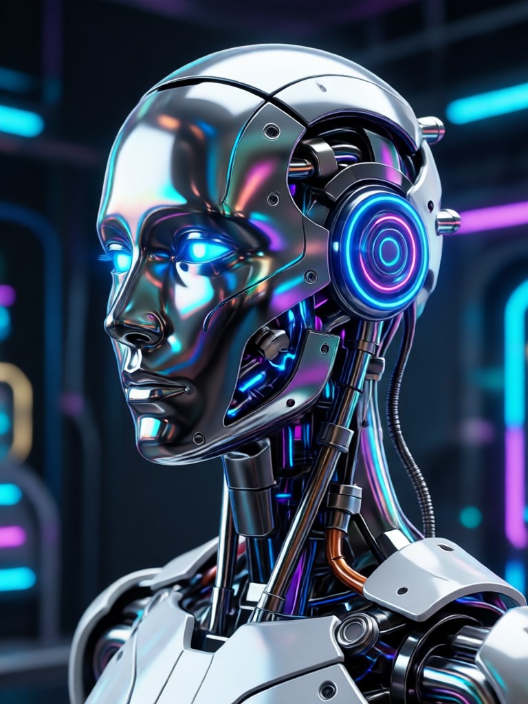 Cyberpunk style action figure