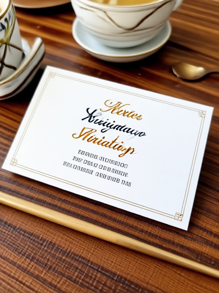 Art deco style luxury wedding invitation