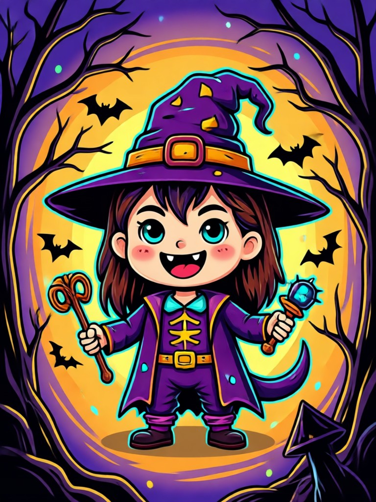 Gothic-Vampir-Halloween-Avatar in einer Burgkulisse