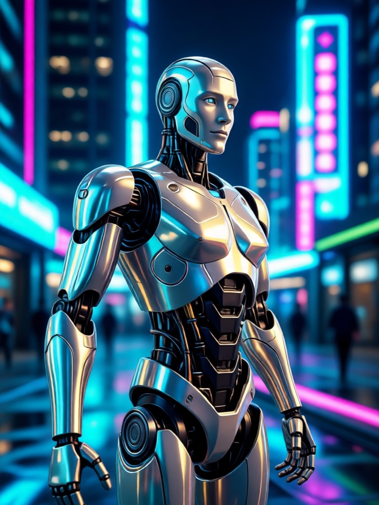AI robot filter result steampunk inspired mechanical face