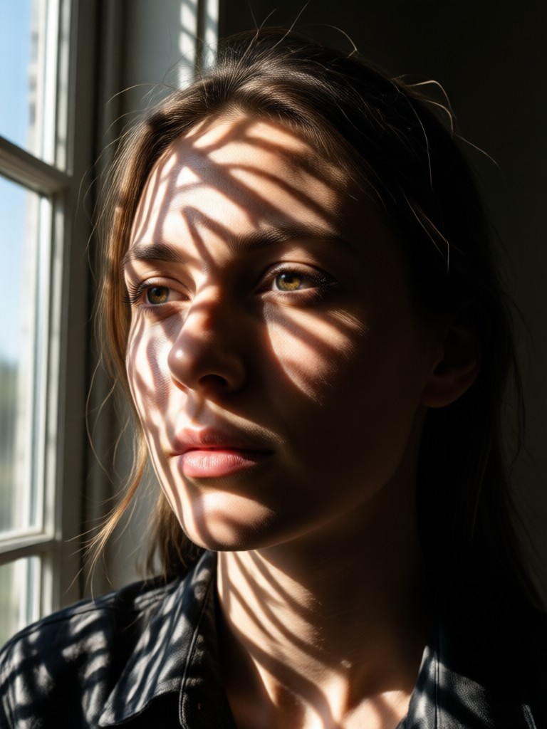 AI generated cinematic backlit portrait