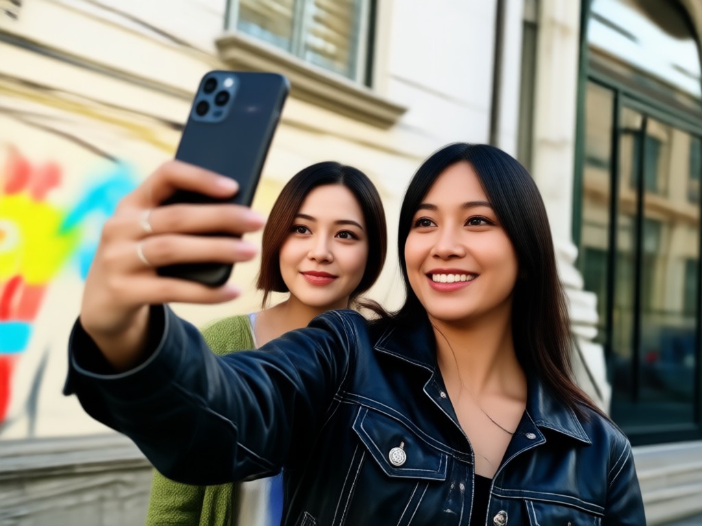 KI generiert passenden roten Teppich-Hintergrund für ein Promi-Selfie