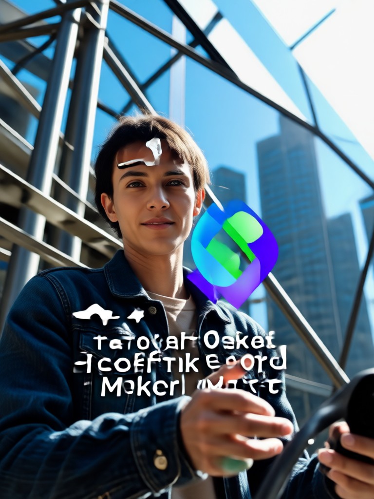 Futuristic logo for a tech company