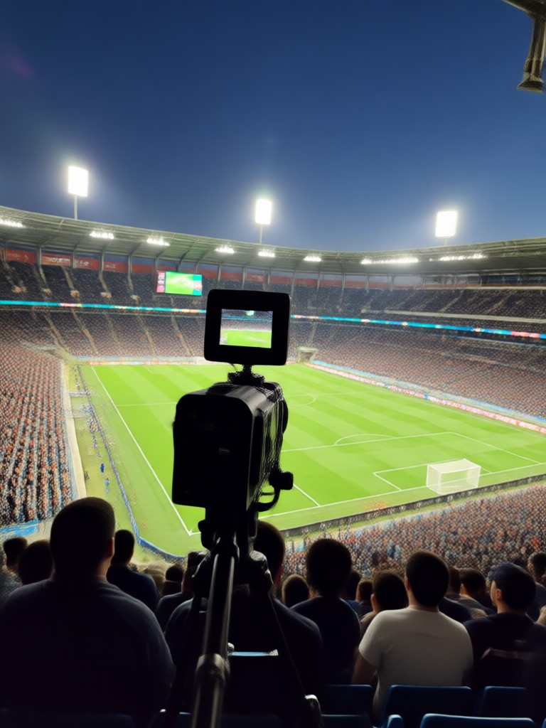 Football player stadium background