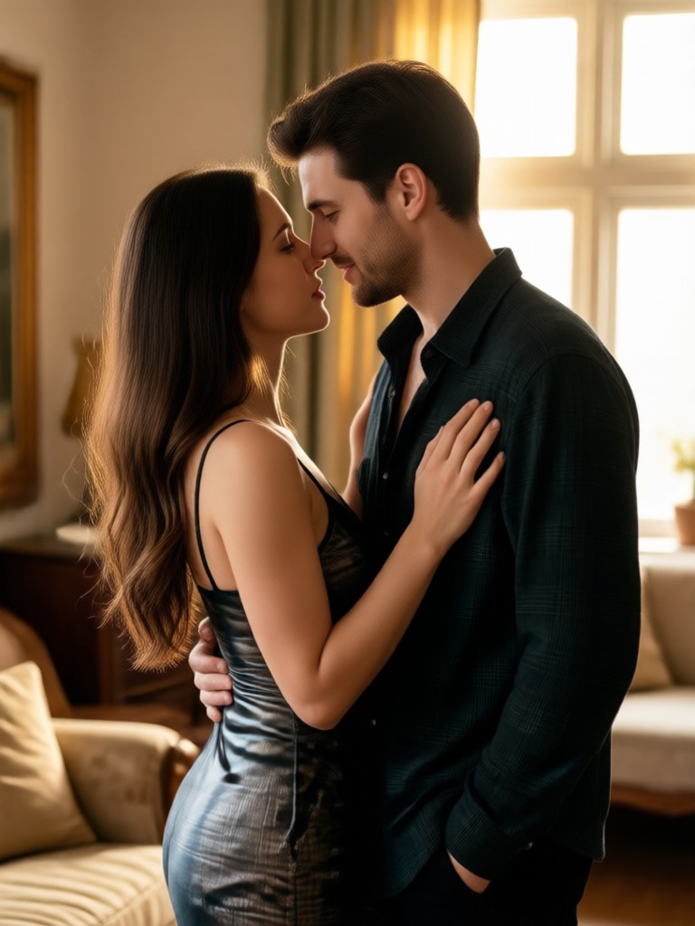 Foto de pareja en estilo cinematográfico