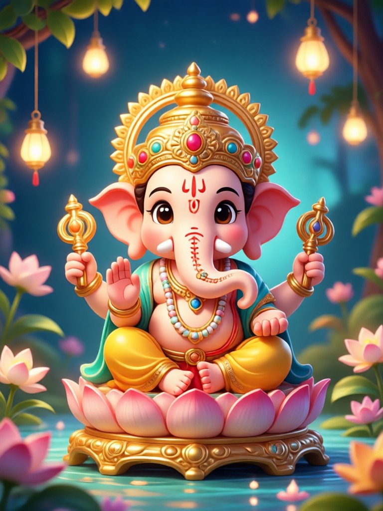 KI-Ganpati-Video für Social-Media-Story