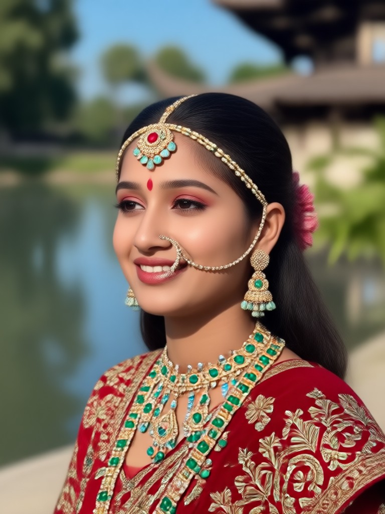 Character video with South Indian traditional silk saree
