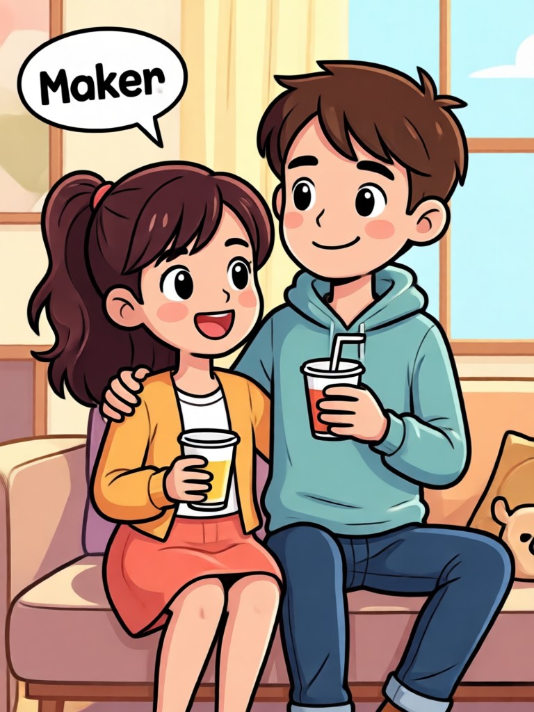 hasil cartoon couple maker gaya anime