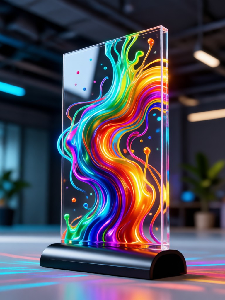 Anime style AI standee with vibrant colors