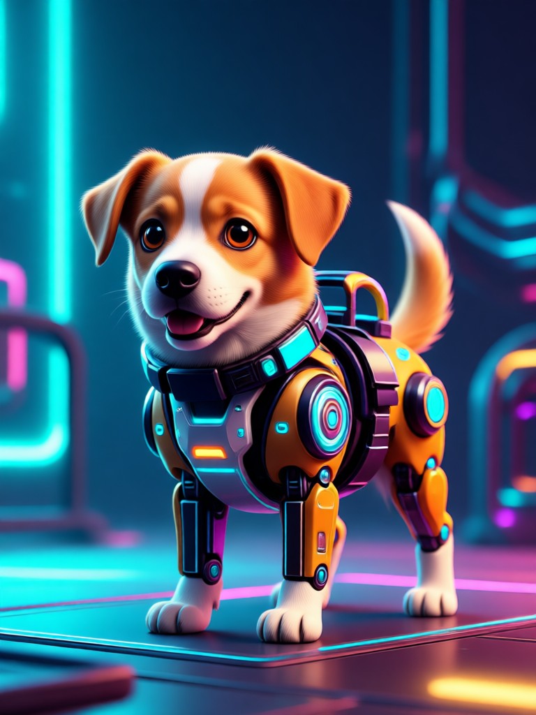 写実的なゴールデンレトリバーの子犬