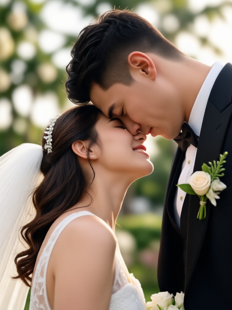 Celular exibindo um vídeo de casamento com IA finalizado