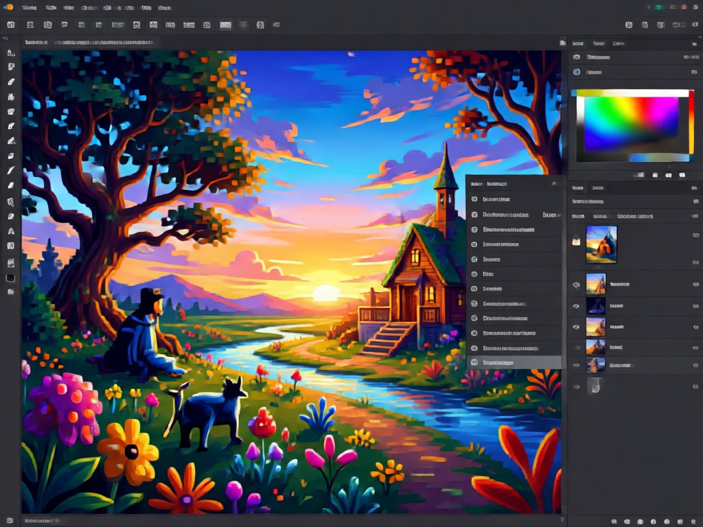 Custom pixel size adjustment interface
