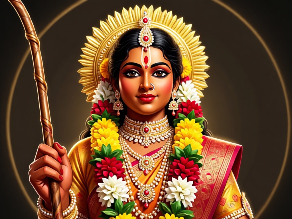 AI gold jewelry and pooja items for Vratham photo