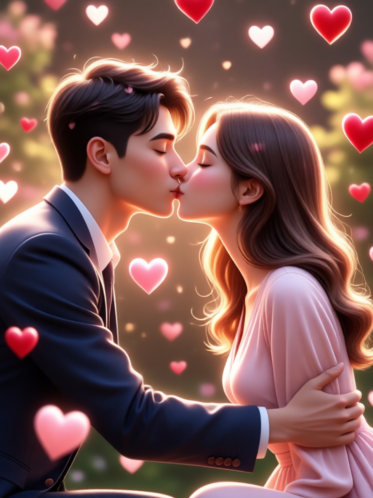Besito de San Valentín animado con mensaje