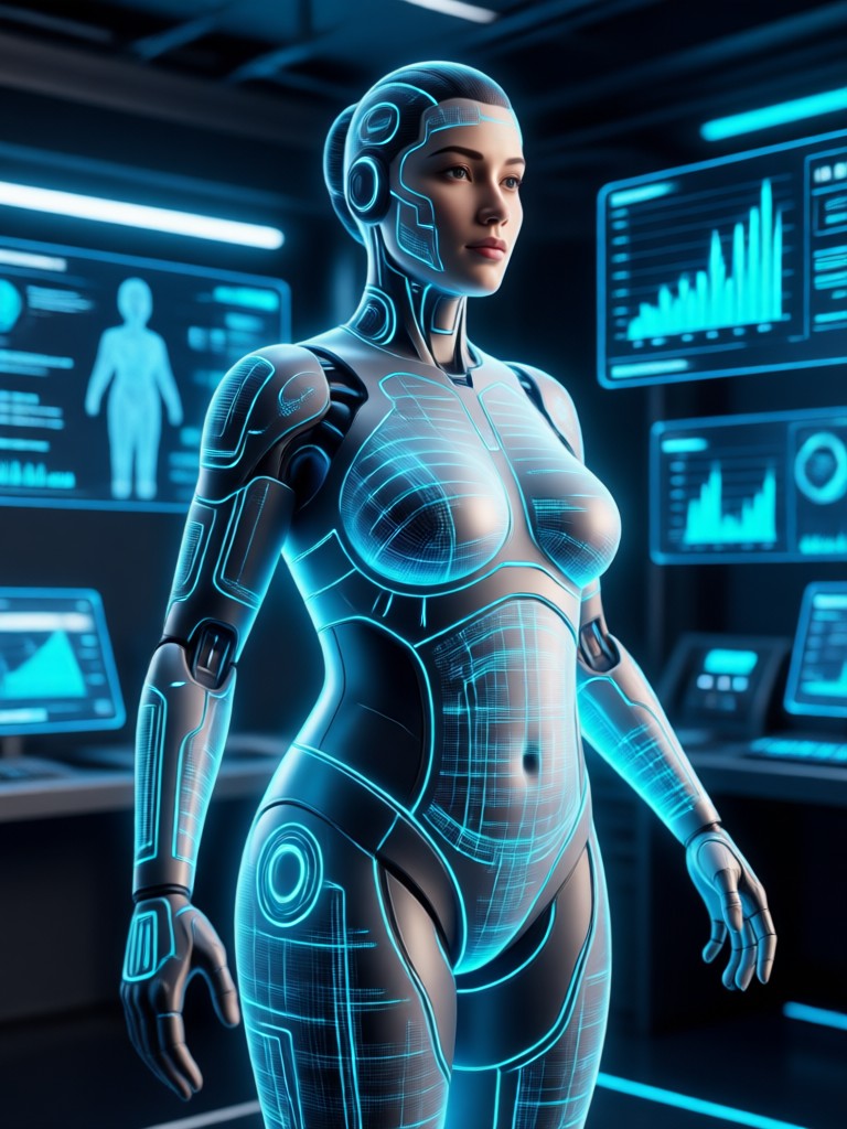 Full body AI weight loss transformation result