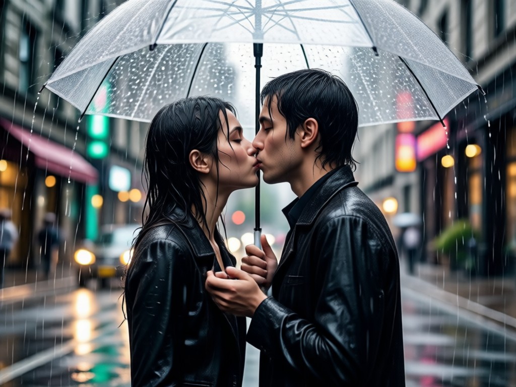 Choose rainy kiss animation style