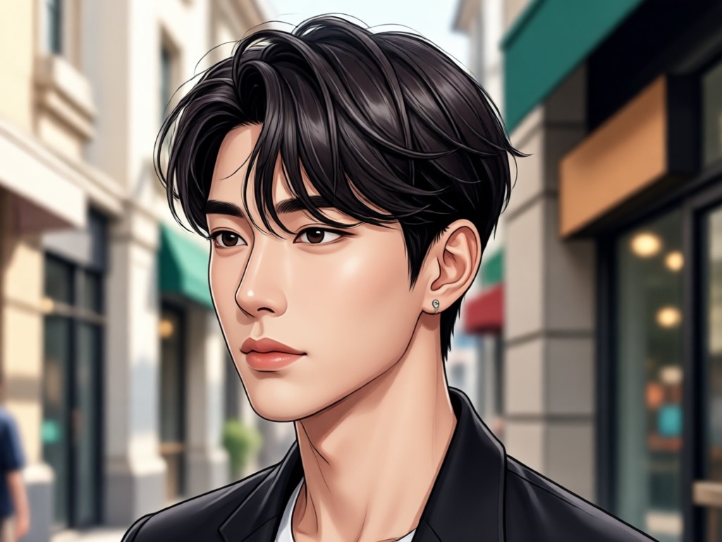 Library of Korean male hairstyle templates